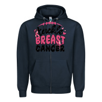 Navy tackle breast cancer Zipper Hoodie - MaliasSmallBusiness