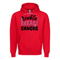 Red tackle breast cancer Zipper Hoodie - MaliasSmallBusiness