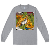 Heather Grey western bull skull seamless pattern Long Sleeve Tee - BundleAndBundleShop