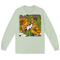 Matcha western bull skull seamless pattern Long Sleeve Tee - BundleAndBundleShop
