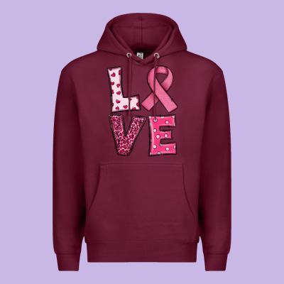 Western Breast Cancer Love Premium Hoodie Designed By Ranaportraitstore