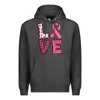 Charcoal Heather Western Breast Cancer Love Premium Hoodie - RanaPortraitStore