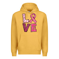 Mustard Western Breast Cancer Love Premium Hoodie - RanaPortraitStore