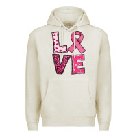Oatmeal Heather Western Breast Cancer Love Premium Hoodie - RanaPortraitStore