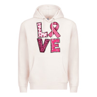 Pale Pink Western Breast Cancer Love Premium Hoodie - RanaPortraitStore