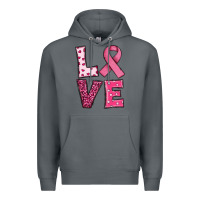 Rock Western Breast Cancer Love Premium Hoodie - RanaPortraitStore