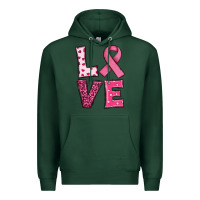 Sports Green Western Breast Cancer Love Premium Hoodie - RanaPortraitStore