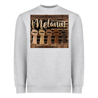Heather Grey melanin American flag Heavyweight Sweatshirt - HRA Design Shop