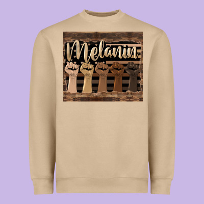 Melanin American Flag Heavyweight Sweatshirt Designed By Hra Design Shop
