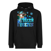 Black I'm freakin freezin Heavyweight Hoodie - MaliasSmallBusiness
