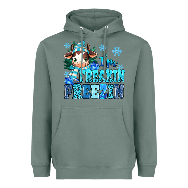 I'm Freakin Freezin Heavyweight Hoodie by MaliasSmallBusiness | Teevron