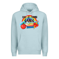 Blue Mist back to school hello third grade 3200x2400 Premium Hoodie - AdoDesignShop
