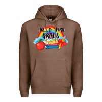 Chestnut back to school hello third grade 3200x2400 Premium Hoodie - AdoDesignShop