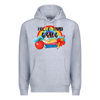 Heather Grey back to school hello third grade 3200x2400 Premium Hoodie - AdoDesignShop
