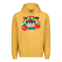 Mustard back to school hello third grade 3200x2400 Premium Hoodie - AdoDesignShop