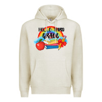Oatmeal Heather back to school hello third grade 3200x2400 Premium Hoodie - AdoDesignShop