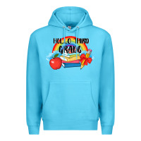 Ocean Blue back to school hello third grade 3200x2400 Premium Hoodie - AdoDesignShop