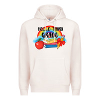 Pale Pink back to school hello third grade 3200x2400 Premium Hoodie - AdoDesignShop