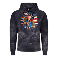 Cloud Black 4th of July sunflower skull 4th of july Vintage Hoodie - CowGirlArtShop