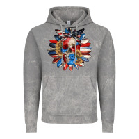 Cloud Rock 4th of July sunflower skull 4th of july Vintage Hoodie - CowGirlArtShop