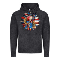 Vintage Black 4th of July sunflower skull 4th of july Vintage Hoodie - CowGirlArtShop