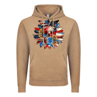 Vintage Coffee 4th of July sunflower skull 4th of july Vintage Hoodie - CowGirlArtShop