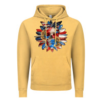 Vintage Mustard 4th of July sunflower skull 4th of july Vintage Hoodie - CowGirlArtShop