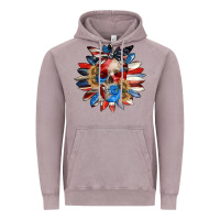 Vintage Zinc 4th of July sunflower skull 4th of july Vintage Hoodie - CowGirlArtShop