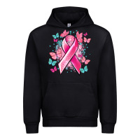 Black Breast Cancer ribbon Cancer Awareness Urban Hoodie - HowdyJamesFarm