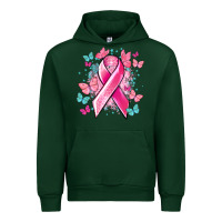 Forest Green Breast Cancer ribbon Cancer Awareness Urban Hoodie - HowdyJamesFarm