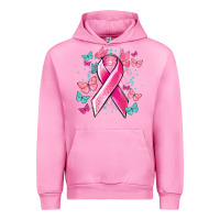 Fuchsia Pink Breast Cancer ribbon Cancer Awareness Urban Hoodie - HowdyJamesFarm