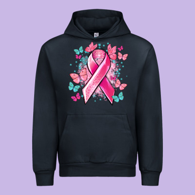 Breast Cancer Ribbon Cancer Awareness Urban Hoodie Designed By Howdyjamesfarm
