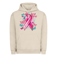 Pigment French Oak Breast Cancer ribbon Cancer Awareness Urban Hoodie - HowdyJamesFarm