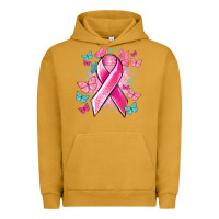 Pigment Peanut Butter Breast Cancer ribbon Cancer Awareness Urban Hoodie - HowdyJamesFarm