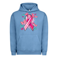 Pigment Pebble Blue Breast Cancer ribbon Cancer Awareness Urban Hoodie - HowdyJamesFarm