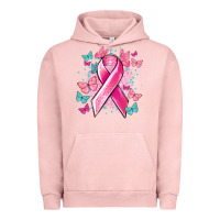 Pigment Salmon Breast Cancer ribbon Cancer Awareness Urban Hoodie - HowdyJamesFarm