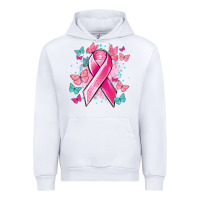 White Breast Cancer ribbon Cancer Awareness Urban Hoodie - HowdyJamesFarm