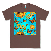 Chestnut sun with butterfly seamless pattern Classic Tee - BundleAndBundleShop