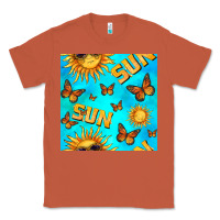 Copper sun with butterfly seamless pattern Classic Tee - BundleAndBundleShop