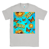 Moon Dust sun with butterfly seamless pattern Classic Tee - BundleAndBundleShop
