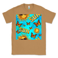 Toasted Coconut sun with butterfly seamless pattern Classic Tee - BundleAndBundleShop