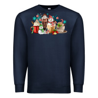 Navy christmas coffee Premium Sweatshirt - MaliasSmallBusiness