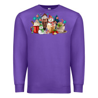 Purple christmas coffee Premium Sweatshirt - MaliasSmallBusiness