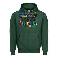 Sports Green normalize minds of all kinds Zipper Hoodie - MaliasSmallBusiness
