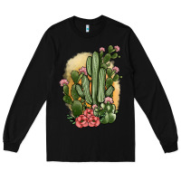 Black cactus Long Sleeve Tee - JahusDesignShop