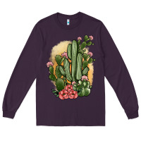 Plum cactus Long Sleeve Tee - JahusDesignShop