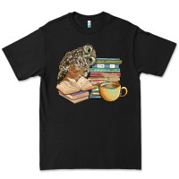 Black owl and books Premium Tee - BarkalooDesign