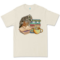 Bone owl and books Premium Tee - BarkalooDesign