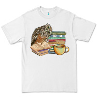White owl and books Premium Tee - BarkalooDesign