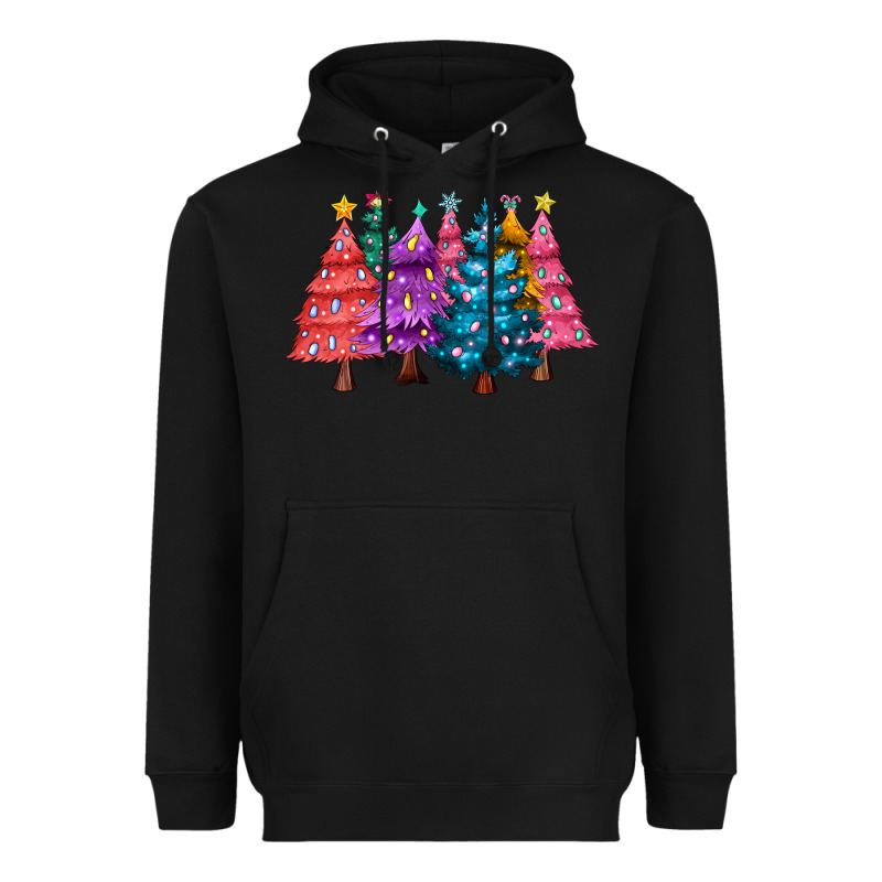 Christmas Trees And Lights Heavyweight Hoodie by MaliasSmallBusiness | Teevron